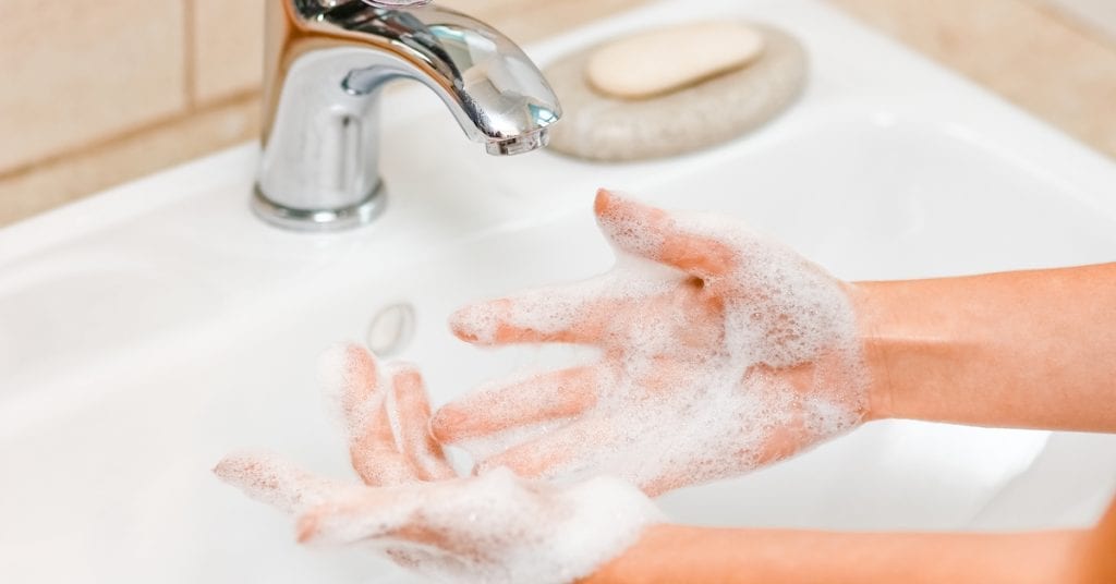 lavar as mãos