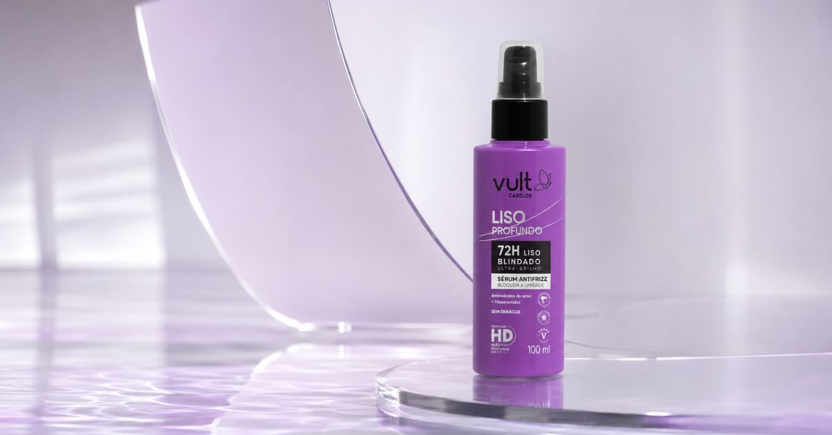 Vult lança sérum capilar para controle de frizz e proteção térmica